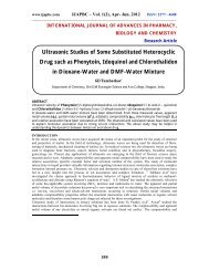 Ultrasonic Studies of Some Substituted Heterocyclic Drug ... - ijapbc