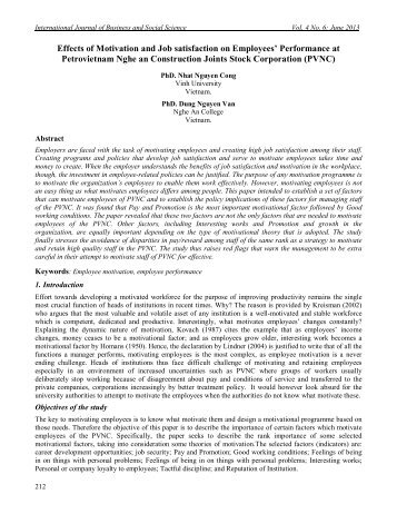 Effects of Motivation and Job satisfaction on Employees ...