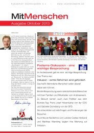 Rundbrief Mitmenschen Oktober 2013 - Andreaswerk eV