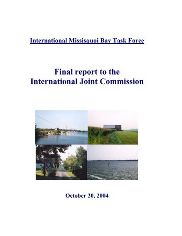 International Missisquoi Bay Task Force Final report to the ...