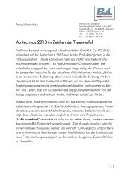 Agritechnica 2013 im Zeichen der Typenvielfalt - BvL Group