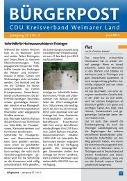 Ausgabe 2/2013 - CDU Kreisverband Weimarer Land