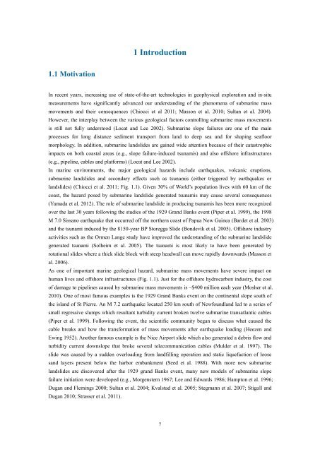 Slope stability along active and passive continental margins ... - E-LIB