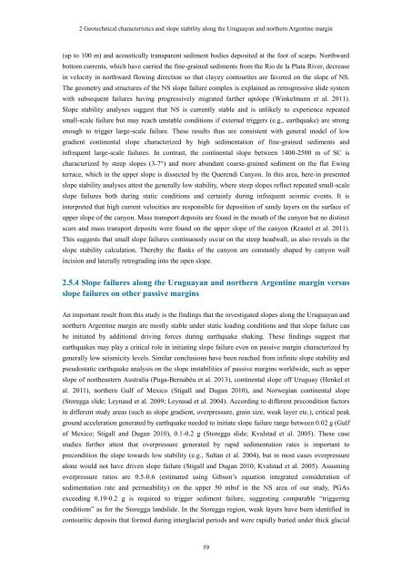 Slope stability along active and passive continental margins ... - E-LIB