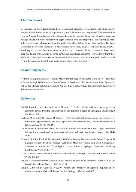 Slope stability along active and passive continental margins ... - E-LIB