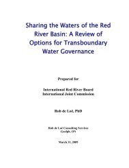 Sharing the Waters of the Red River Basin - International Joint ...
