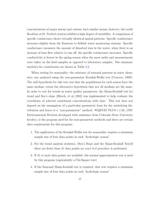 Statistical Analysis of Trends in the Red River Over a 45 Year Period