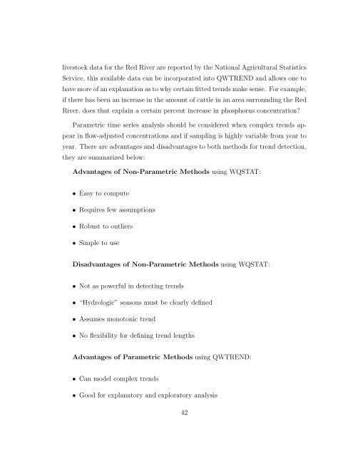 Statistical Analysis of Trends in the Red River Over a 45 Year Period