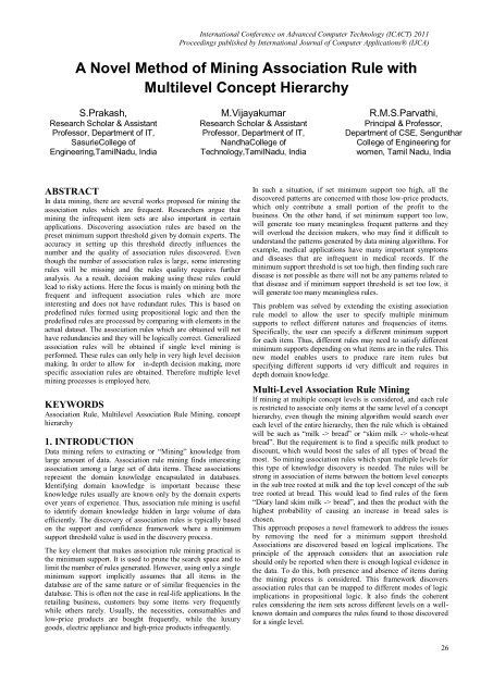 A Novel Method of Mining Association Rule with Multilevel Concept ...