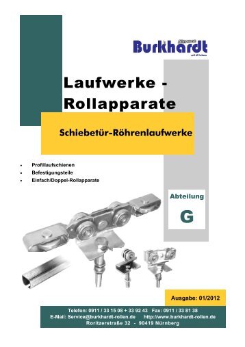 Laufwerke - Rollapparate - G. Erich Burkhardt Gmbh