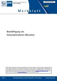 Beschäftigung von Schwerbehinderten - IHK Kassel