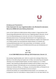 Einladung zum Pressetermin: Erster Spatenstich für neue ... - Evim