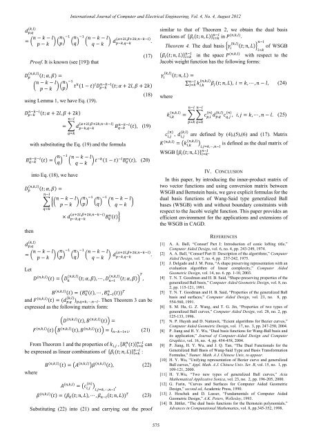 The Weighted Dual Functions for Wang-Said Type ... - ijcee