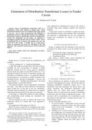 Estimation of Distribution Transformer Losses in Feeder Circuit - ijcee