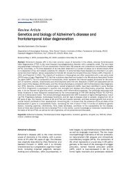 Review Article Genetics and biology of Alzheimer's disease and ...