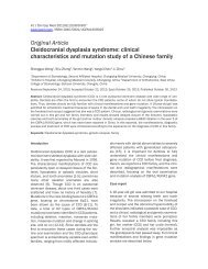 Cleidocranial dysplasia syndrome: clinical characteristics and ...