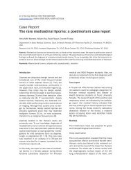 Case Report The rare mediastinal lipoma: a postmortem case report