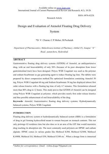 Full Text PDF - International Journal of Current Pharmaceutical ...