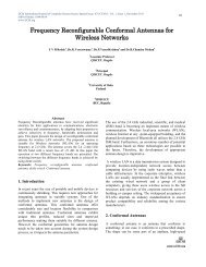 Frequency Reconfigurable Conformal Antennas for Wireless ... - IJCSI