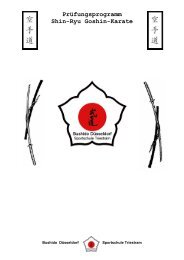 Prüfungsprogramm Shin-Ryu Goshin-Karate