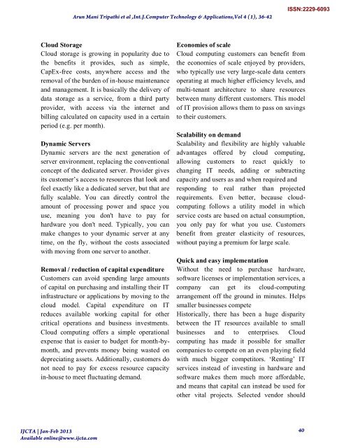 Cloud Computing - International Journal of Computer Technology ...