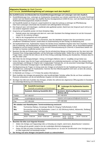 Hinweise - Dienstleistungsportal der Stadt Chemnitz