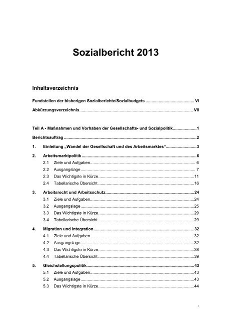 Sozialbericht 2013 Bundesministerium Fur Arbeit Und Soziales