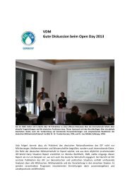 VDM Gute Diskussion beim Open Day 2013