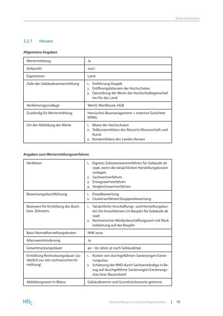 Wertermittlung von Hochschulliegenschaften