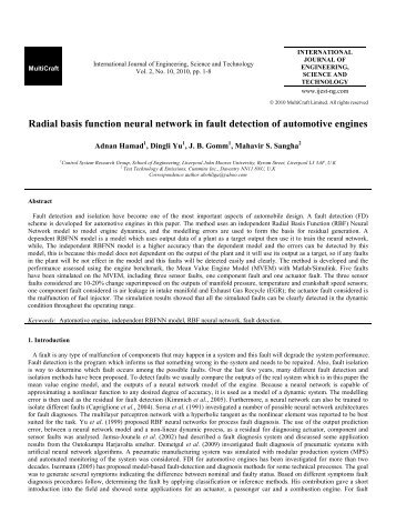 Radial basis function neural network in fault detection - International ...