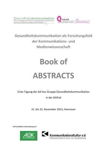 Book of ABSTRACTS - Institut für Journalistik und ...