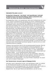 Presseinfo zum abgelaufenen Jahr 2012 - Wuppertal, Kinder