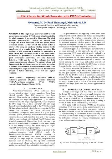 PFC Circuit for Wind Generator with PWM Controller - ijmer