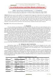 Use of Hydrocarbons and Other Blends as Refrigerant - ijmer