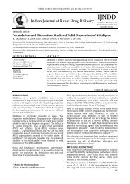 Formulation and Dissolution Studies of Solid Dispersions of Nifedipine