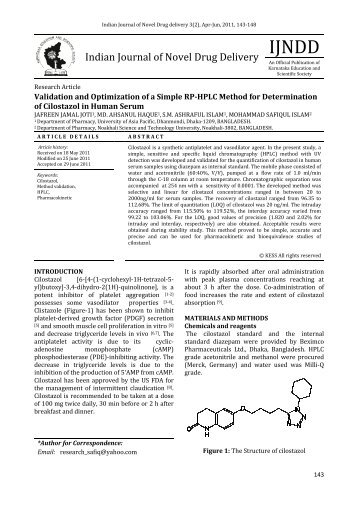 Validation and Optimization of a Simple RP-HPLC Method for ...