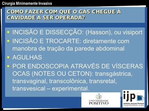 CIRURGIA MINIMAMENTE INVASIVA - IJP