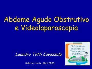 Abdome Agudo Obstrutivo e Videolaparoscopia - IJP