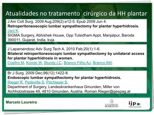 Simpatectomia Lombar - IJP