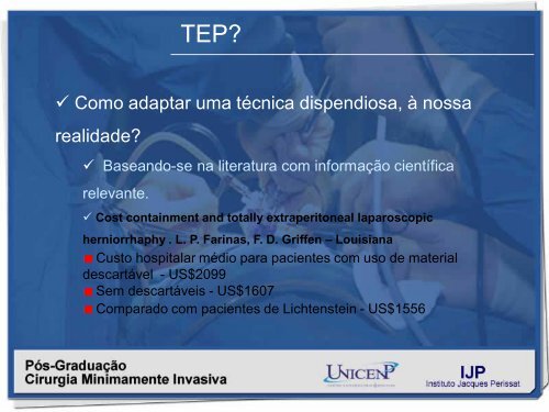 Hernioplastia inguinal TÃ©cnica TEP - IJP