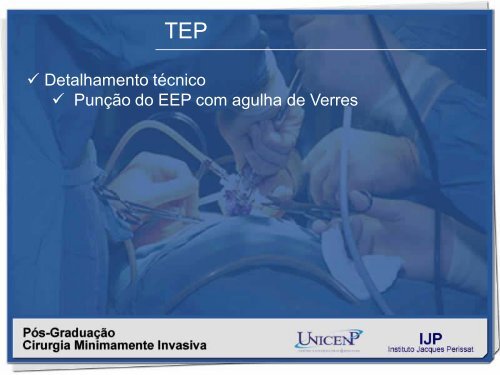 Hernioplastia inguinal TÃ©cnica TEP - IJP