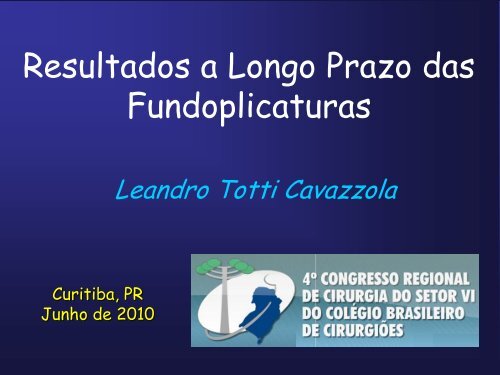 Resultados Fundoplicatura a Longo Prazo - IJP