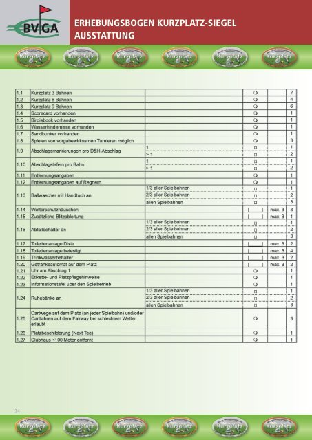 InformatIonsbroschüre der deutschen GolfanlaGenklassIfIzIerunG