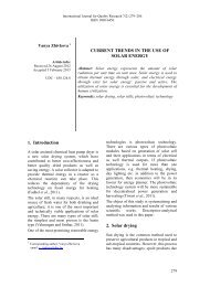 current trends in the use of solar energy - International Journal of ...