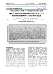 Design and Development of Floating Tablet of Ranitidine 