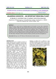 dalbergia sissoo dc. - an important medicinal plant - ijrpc
