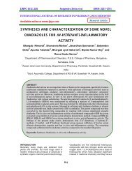 syntheses and characterization of some novel oxadiazoles for ... - ijrpc