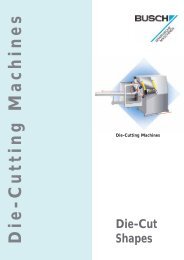 Brochure Die Cutting Machines - Gerhard BUSCH Gmbh