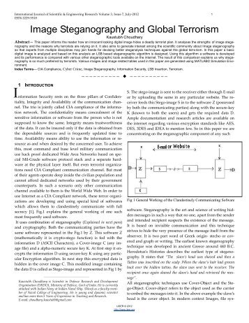 Image Steganography and Global Terrorism - International Journal ...