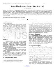Aero Mechanics in Ancient Aircraft - International Journal of ...
